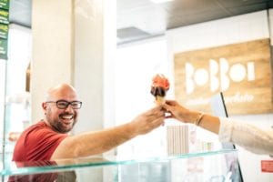 Photo of Bobboi gelato hand off