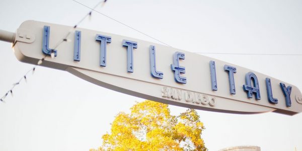 Little Italy San Diego neighborhood sign