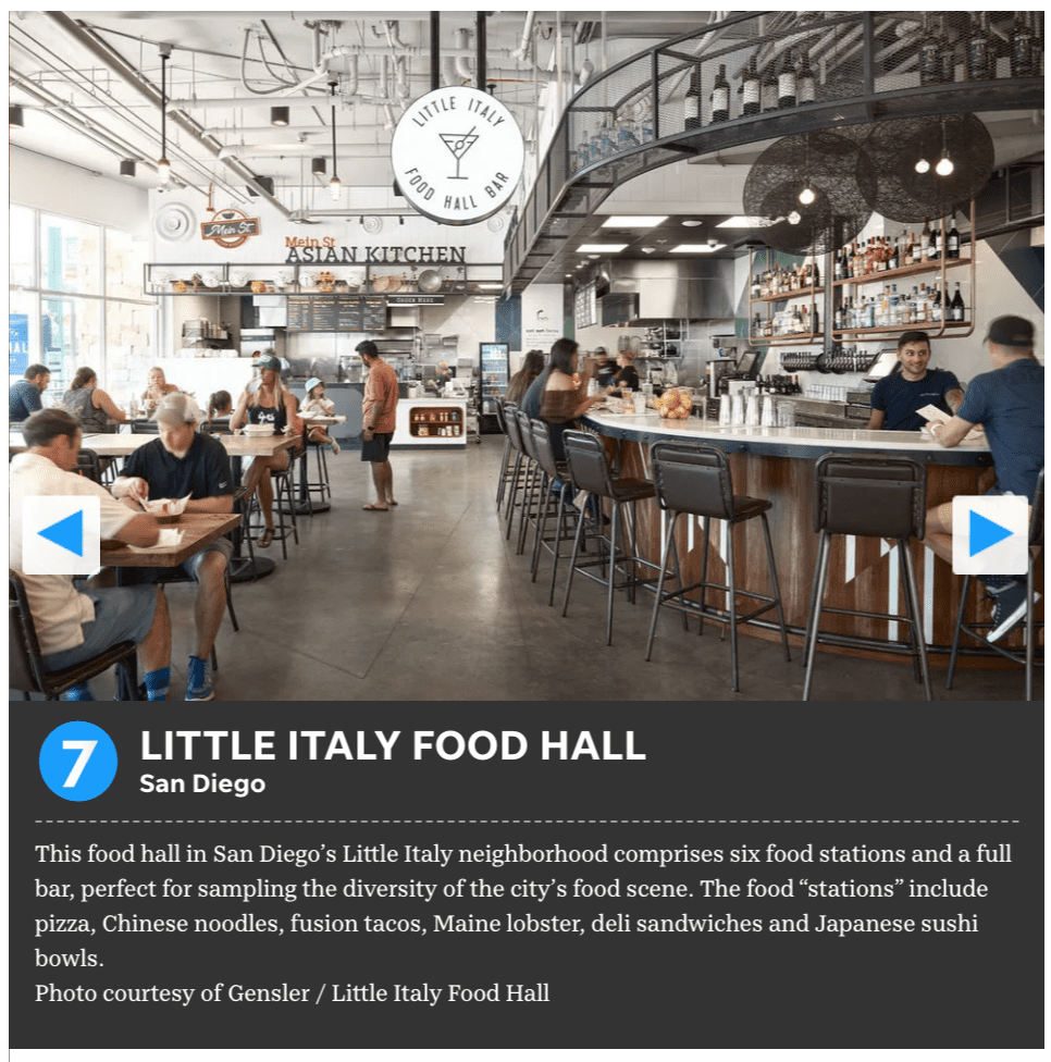 Little Italy Food Hall voted number 7
