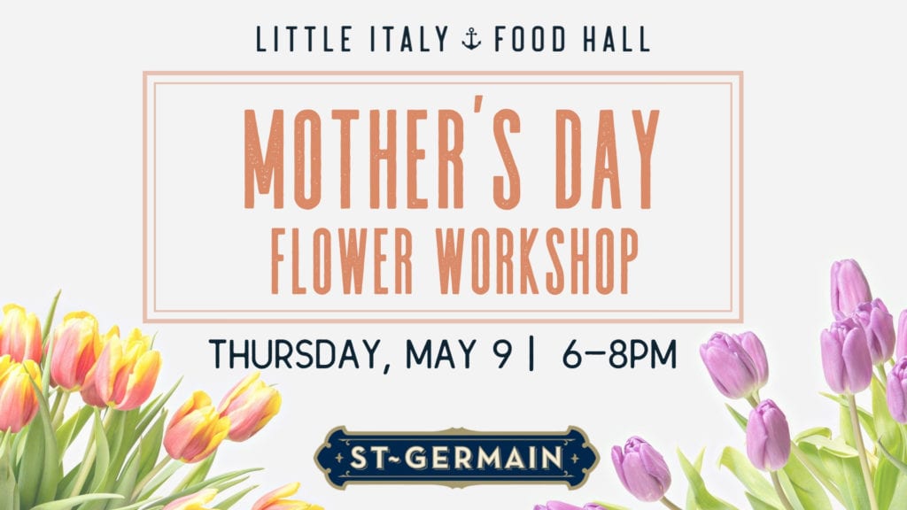 mother's day flower workshop graphic